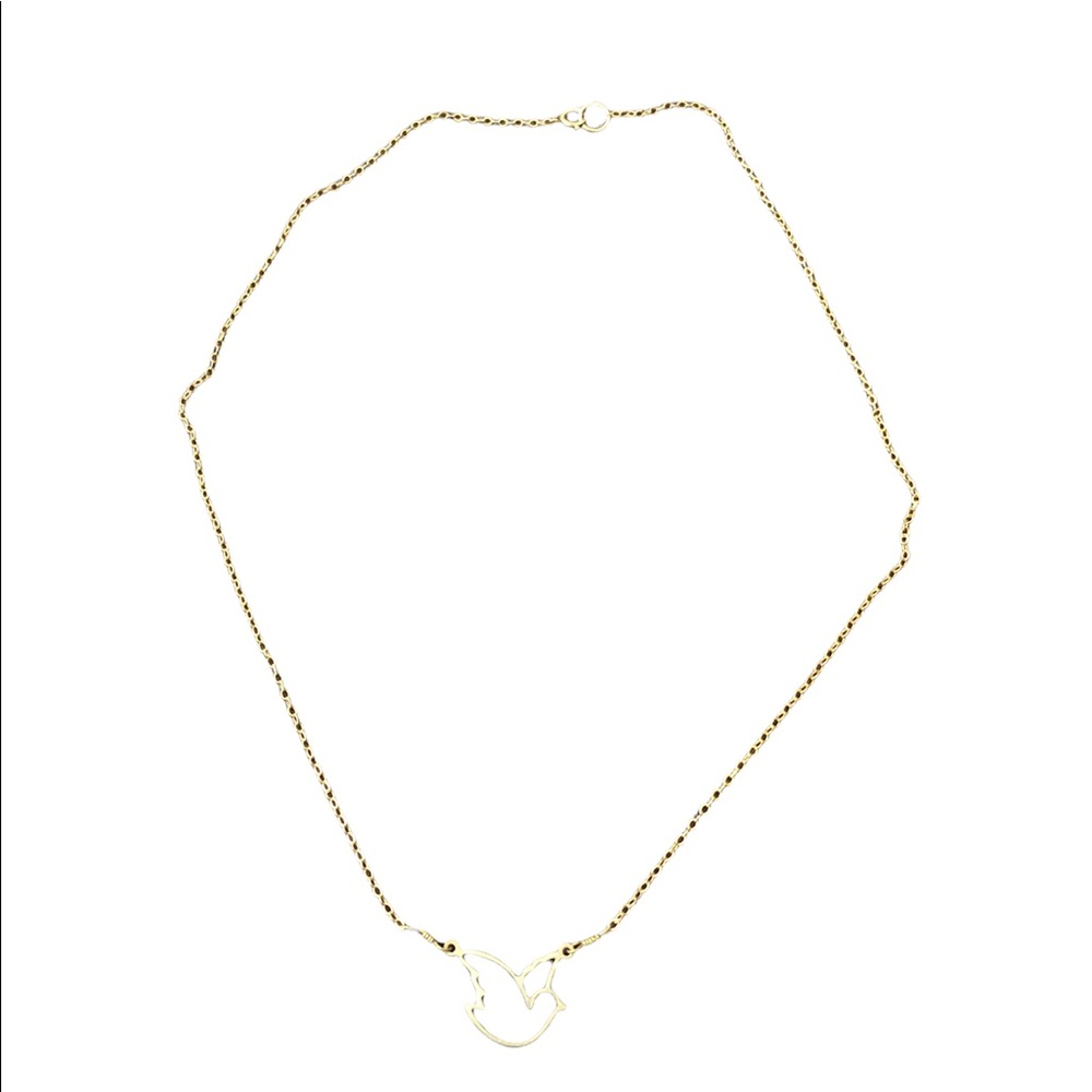 Gold bird necklace - Picture 4 of 4
